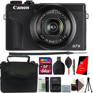 Canon PowerShot G7 X Mark III Digital Camera (Black) Accessory Kit + Extra Battery