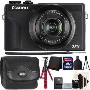 Canon PowerShot G7 X Mark III Digital Camera (Black) Top Accessory Bundle