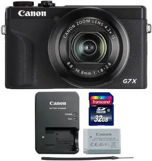 Canon PowerShot G7 X Mark III Digital Camera (Black) with 32GB Memory Card