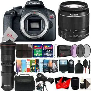 Canon EOS Rebel T7 24.1MP Digital SLR Camera + 18-55mm & 420-800mm Lens Accessory Kit