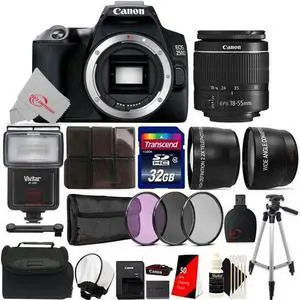Canon EOS 250D Rebel SL3 24.1MP DSLR Camera +  32GB Accessory Kit