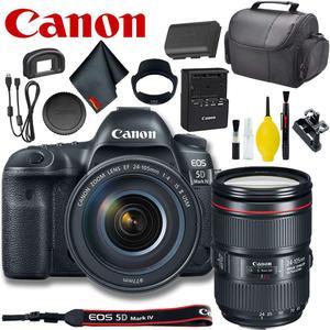 Canon EOS 5D Mark IV DSLR Camera with 24-105mm f/4L II Lens (International Model) Basic Bundle