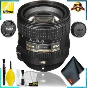 Nikon AF-S NIKKOR 24-85mm f/3.5-4.5G ED VR Lens + Cleaning Kit