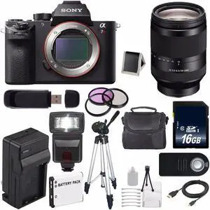 Sony Alpha a7R II Mirrorless Digital Camera (International Model ) + Sony FE 24-240mm f/3.5-6.3 OSS Lens + 72mm 3 Piece Filter Kit 6AVE Bundle 61