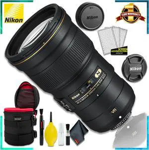 Nikon AF-S NIKKOR 300mm f4E PF ED VR Lens (Intl Model) + 6 Inch Vivitar Premium Lens Case + Cleaning Kit