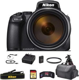 Nikon COOLPIX 16.7 Digital Camera with 3.2" LCD, Black - Bundle Kit with 32GB Memory Card + UV Filter + More - Intl Model