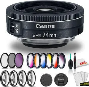 Canon EF-S 24mm f/2.8 STM Lens (International Model) with Filter Kits
