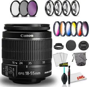 Canon EF-S 18-55mm f/3.5-5.6 IS II Lens (International Model) with Filter Kits