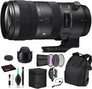 Sigma 70-200mm f/2.8 DG OS HSM Sports Lens for Canon EF with Essential Bundle: Backpack + 3PC Filter + More