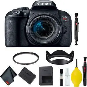 Canon EOS Rebel T7i DSLR Camera with 18-55mm Lens Bundle