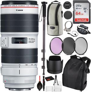 Canon EF 70-200mm f/2.8L IS III USM Lens (3044C002) Essential Bundle Kit for Canon EOS - International Model No Warranty