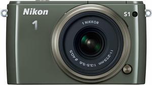 Nikon 1 S1 10.1 MP HD Digital Camera with 11-27.5mm VR 1 NIKKOR Lens (Khaki) International Version (No warranty)