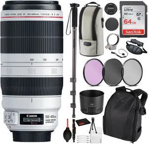 Canon EF 100-400mm f/4.5-5.6L IS II USM Lens (9524B002) Essential Bundle for Canon EOS - International Model No Warranty