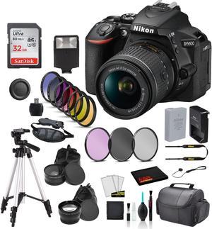 Nikon D5600 DSLR Camera with AF-P 18-55mm VR Lens Bundle   SanDisk 32GB SD Card + 9PC Filter Kit + MORE - International