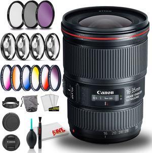 Canon EF 16-35mm f/4L IS USM Lens (International Model) with Filter Set Bundle