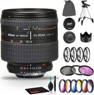 Nikon AF Zoom-NIKKOR 24-85mm f/2.8-4D IF Lens Includes Filter Kits and Tripod (Intl Model)