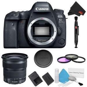 Canon EOS 6D Mark II DSLR Camera (Body Only) 3 Piece Filter Bundle + Bonus EF 24-105mm Lens - Intl Model