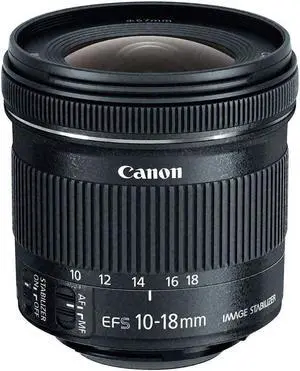 Canon EF-S 10-18mm f/4.5-5.6 IS STM Lens (International Model)