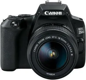 Canon EOS 250D (Rebel SL3) DSLR Camera w/ 18-55m DC Lens (International Model)