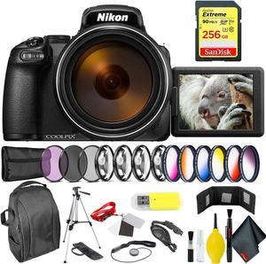 Nikon COOLPIX P1000 Digital Camera + 256GB Sandisk Extreme Memory Card Professional Kit Intl Model