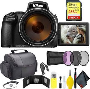 Nikon COOLPIX P1000 Digital Camera + 256GB Sandisk Extreme Memory Card Travel Kit Intl Model
