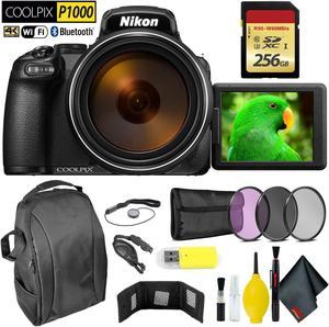 Nikon COOLPIX P1000 Digital Camera + 256GB Memory Card Extreme Kit Intl Model