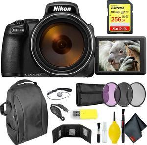 Nikon COOLPIX P1000 Digital Camera + 256GB Sandisk Extreme Memory Card Extreme Kit Intl Model