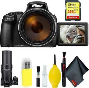 Nikon COOLPIX P1000 Digital Camera + 256GB Sandisk Extreme Memory Card Base Kit Intl Model