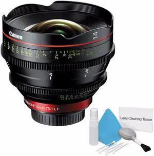 Canon CN-E 14mm T3.1 L F Cinema Prime Lens (EF Mount) (International Model ) + Deluxe Cleaning Kit 6AVE Bundle 1