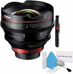 Canon CN-E 14mm T3.1 L F Cinema Prime Lens (EF Mount) (International Model ) + Deluxe Cleaning Kit 6AVE Bundle 3