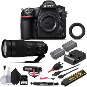 Nikon D850 Digital SLR Camera W/ Nikon AF-S FX NIKKOR 200-500mm f/5.6E ED Lens, 64GB Memory Card, Soft Bag, Rode Mic, Extra Battery, Plus 2 Year Warranty. (Intl Model)