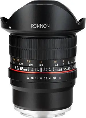 Rokinon 12mm F2.8 Ultra Wide Fisheye Lens for Sony E Mount Interchangeable Lens Cameras (NEX) - Full Frame Compatible
