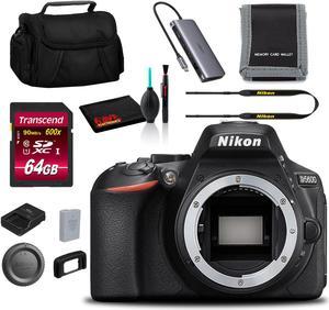 Nikon D5600 DSLR Camera Body Only Intl Model Includes 64GB Memory Kit