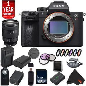 Sony Alpha a7R III ILCE7RM3/B (A7RM3) Mirrorless Digital Camera International Model + Sony 24-105mm Lens Base Bundle