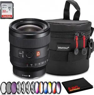 Sony FE 24mm f/1.4 GM Lens (Intl Model) Accessory Kit Bundle