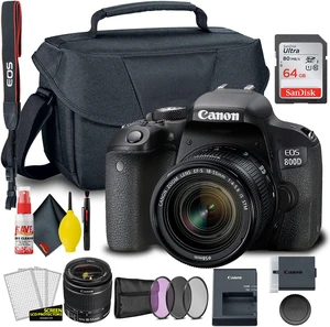 Canon EOS 800D / Rebel T7i DSLR Camera w 18-55mm Lens + Creative Filter Set, EOS Camera Bag + (International Version) Canon EOS 800D / Rebel T7i DSLR Camera w 18-55mm Lens + Creative Filter Set, EOS Camera Bag + (International Version)