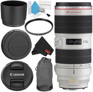 Canon EF 70-200mm f/2.8L is II USM Telephoto Zoom Lens Bundle for Canon SLR Digital Cameras Intl Model - Starter