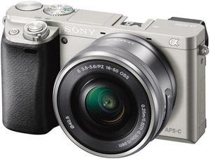 Sony Alpha a6000 Mirrorless Digital Camera with 16-50 mm Lens 24.3MP (Silver) (Renewed)