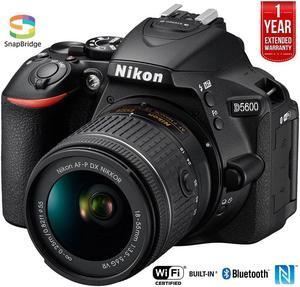 Nikon D5600 Digital SLR Camera & 18-55mm VR DX AF-P Lens - (Renewed)
