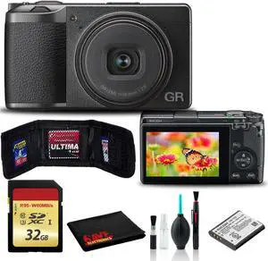 Ricoh GR III Digital Camera Includes Cleaning Kit and 32GB SD Memory Card