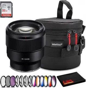 Sony FE 85mm f/1.8 Lens (Intl Model) Accessory Kit
