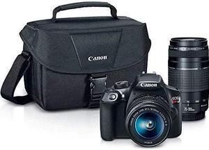 Canon EOS Rebel T6 Digital SLR Camera Kit with EF-S 18-55mm and EF 75-300mm Zoom Lenses (Black) 2 Year Warranty