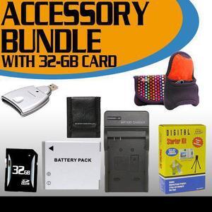 Canon SD1300IS Accessory Saver Bundle (32GB SDHC Memory + Extended Life Battery + USB Card Reader + Deluxe Camera Case +