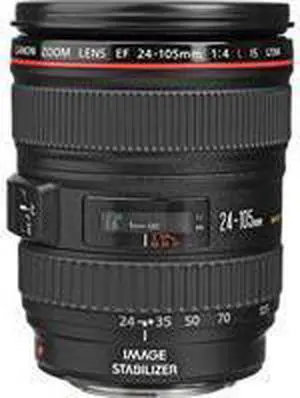 Canon EF 24-105mm f/4L IS USM AutoFocus Wide Angle Telephoto Zoom Lens - White Box(Bulk Packaging)