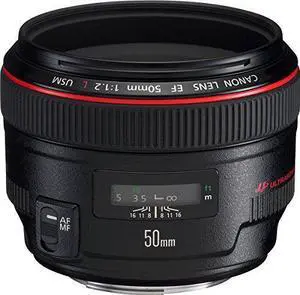 Canon EF 50mm f/1.2L USM Ultra-Fast Standard AutoFocus Lens - International Version (No Warranty)