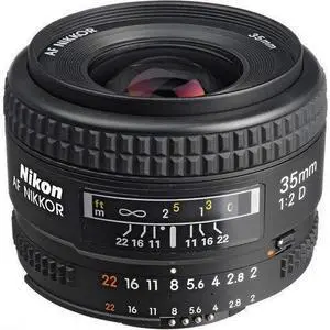 Nikon AF FX NIKKOR 35mm f/2D Fixed Zoom Lens with Auto Focus for Nikon DSLR Cameras International Version