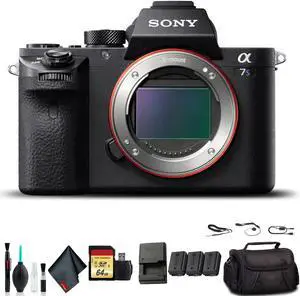 Sony Alpha a7S II Mirrorless Camera ILCE7SM2/B With Soft Bag, Additional Battery, 64GB Memory Card, Card Reader , Plus Essential Accessories
