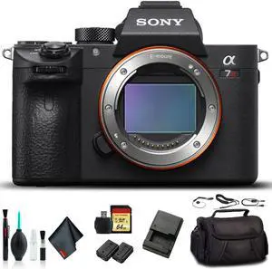 Sony Alpha a7R III Mirrorless Camera ILCE7RM3/B with Soft Bag, 64GB Memory Card, Card Reader, Plus Essential Accessories