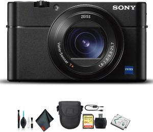 Sony Cybershot DSCRX100 VA Camera DSCRX100M5AB With Soft Bag Additional Battery 64GB Memory Card Card Reader  Plus Essential Accessories