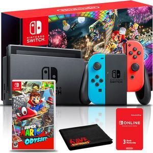 Nintendo Switch with Neon Blue and Neon Red Joy‑Con HADSKABAH